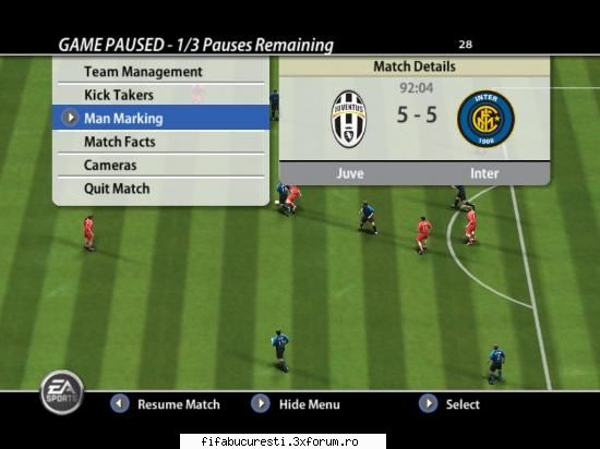 Etapa a 5 a - juve-inter 5-5, marcatorii n-am mai reusit sa ii - DIVIZIA A!