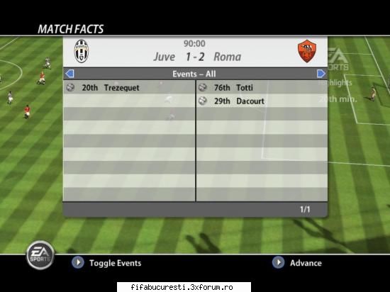 GRUPA C1 ETAPA A4-a - JUVENTUS-AS ROMA 1-2 prima mea victorie pe fifa - INSCRIERI!