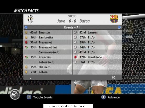 etapa a 9a - Barcelona-Juventus=6-0 - SERIA B1!