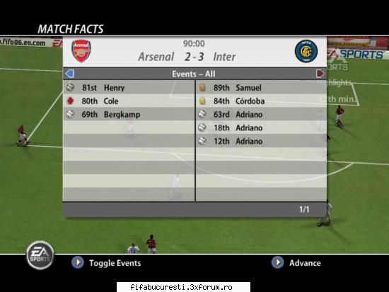 grupa c1 ETAPA2 - Meciul dintre Inter (ingy_dust) si Arsenal - INSCRIERI!